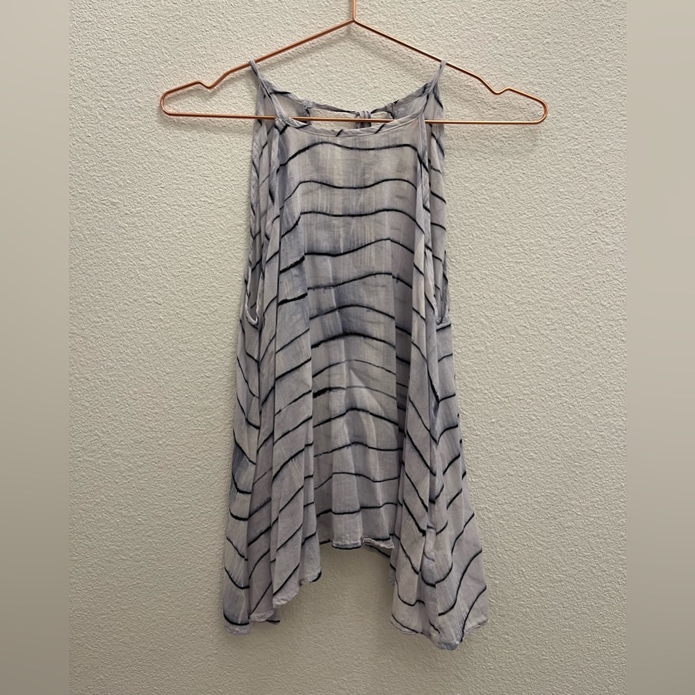 Anthropologie Blue Striped Tank